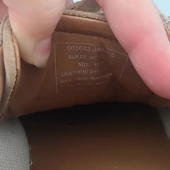 EUC Franco Fortini Taupe Suede Leather James Sneakers Sz Men 10.5 - Picture 9 of 9